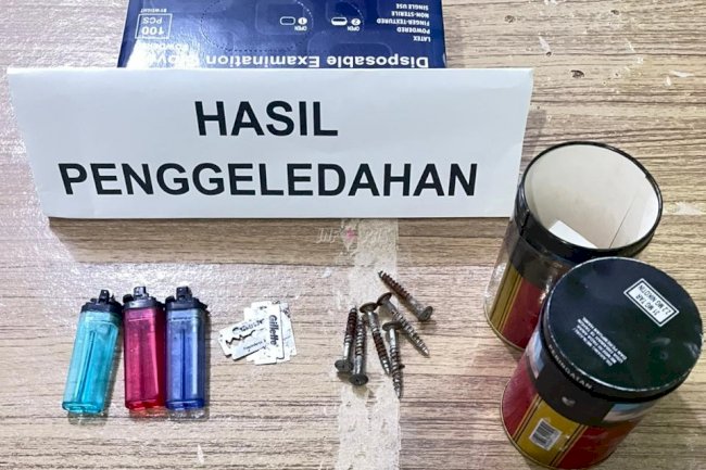 Bersih dari Halinar, Lapas Piru Rutin Gelar Razia Blok Hunian