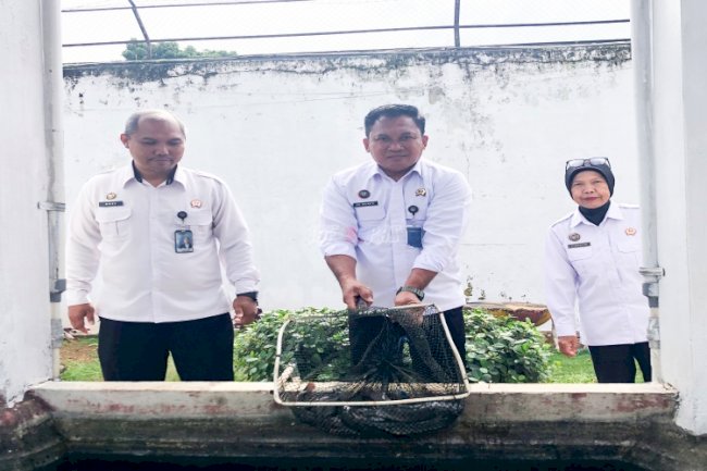 Rutan Pelaihari Panen Ikan Lele, Wujud Pembinaan Kemandirian Warga Binaan