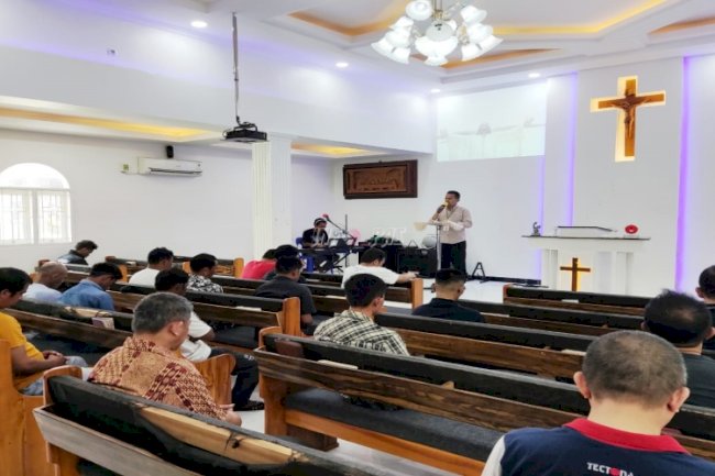 Warga Binaan Lapas Palu Terima Pelayanan Ibadah dari GPDI Pedati Palu