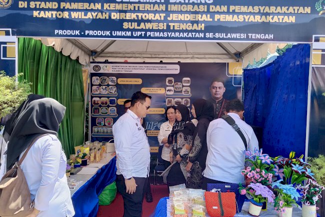 Kanwil Ditjenpas Sulteng Pamerkan Hasil UMKM Warga Binaan di Festival Literasi 2025