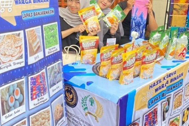 Produk Warga Binaan Lapas Banjarmasin Diperkenalkan di Ajang Car Free Day