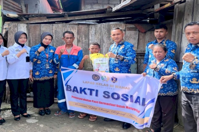Peringati Hari Anak Yatim Sedunia dan Wujud ‘Imipas Peduli’, Lapas Wahai Salurkan Bantuan Sosial