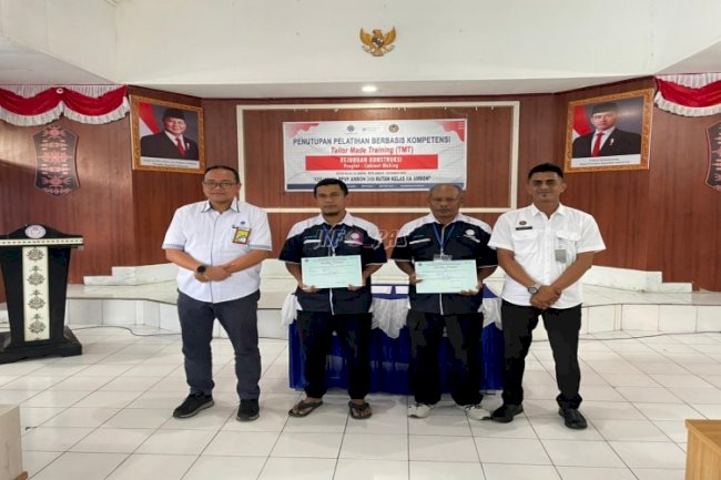 Rutan Ambon dan BPVP Ambon Rampungkan Pelatihan Kompetensi Kejuruan Konstruksi bagi Warga Binaan