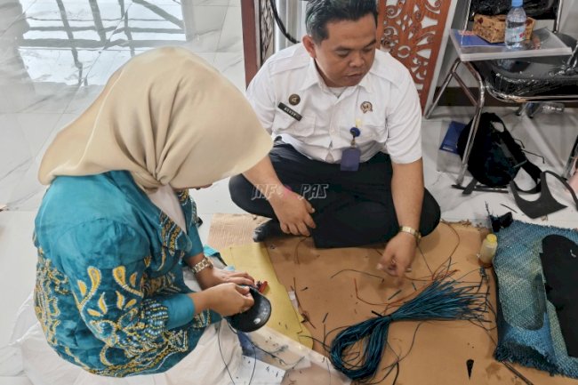 Lapas Kotabaru Ambil Bagian dalam Pelatihan Kerajinan Berbasis Pandan Laut dan Limbah Cangkang Kerang