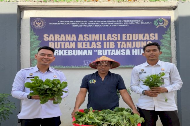 Kembali Panen Sawi, Rutan Tanjung Terus Dukung Program Ketahanan Pangan Nasional