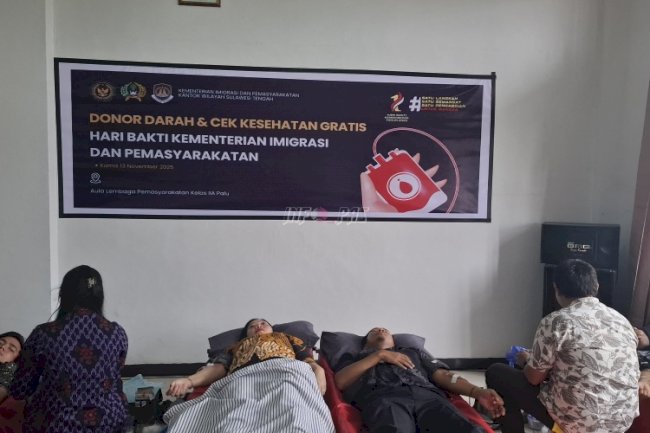 Lapas Perempuan Palu Sukseskan Donor Darah dan Cek Kesehatan Gratis bagi Warga Binaan dan Masyarakat