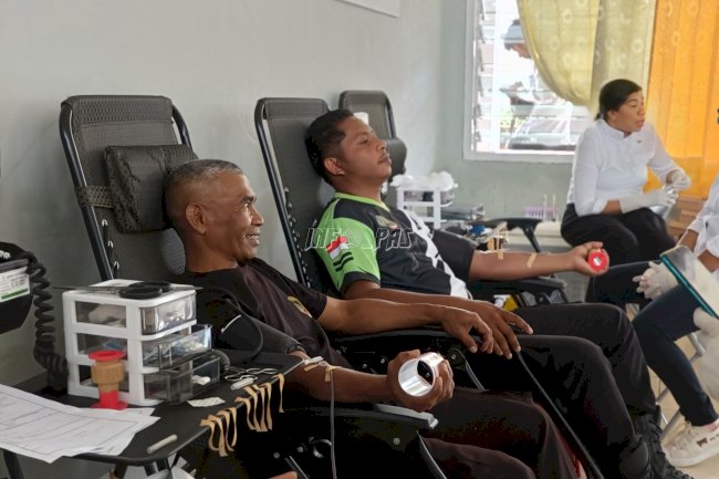 Rutan SoE Wujudkan Semangat Hari Bakti Kemenimipas Lewat Aksi Donor Darah