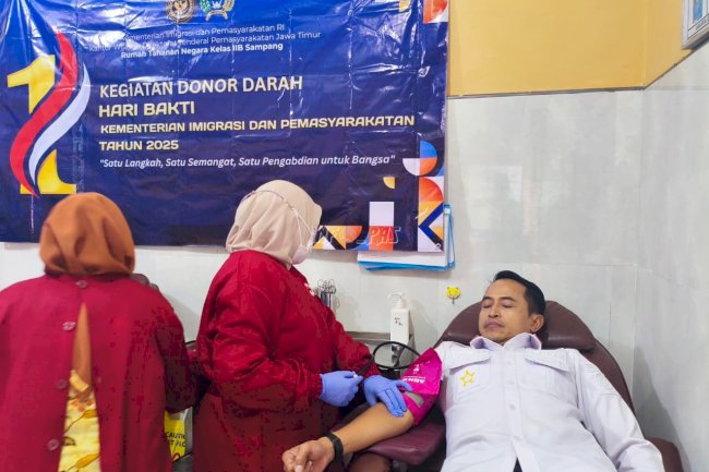Rutan Sampang Gelar Donor Darah Peringati Hari Bakti Kemenimipas