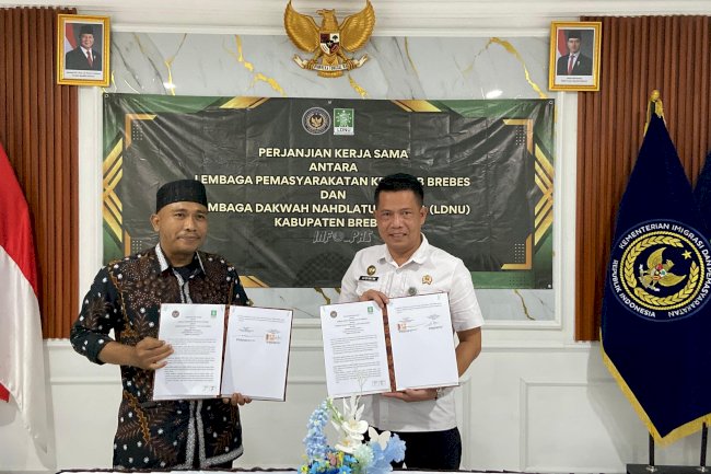Lapas Brebes dan LDNU Teken Kerja Sama Pembinaan Keagamaan