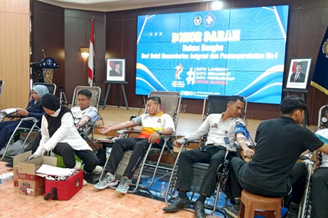 Kegiatan Donor Darah Warnai Rangkaian Hari Bakti Kemenimipas di Kanwil Ditjenpas Kaltim