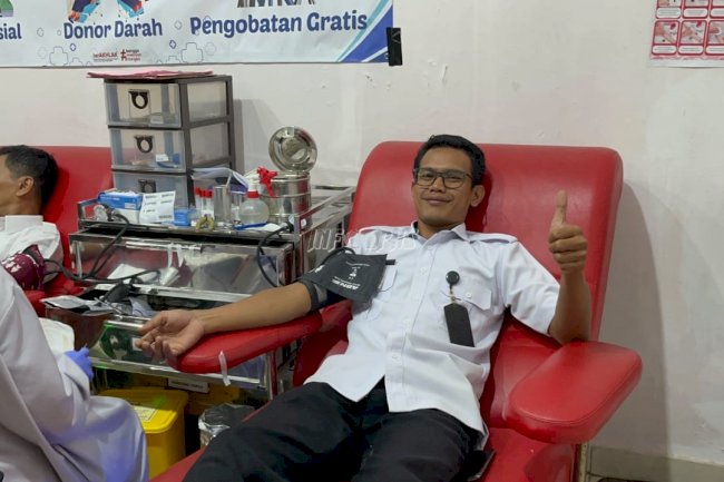 Setahun Bergerak untuk Sesama, Lapas Brebes Donor Darah Warnai Hari Bakti Kemenimipas