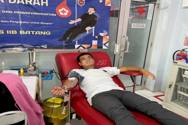 Semangat Peduli Sesama, Lapas Batang Laksanakan Donor Darah Hari Bakti Kemenimipas