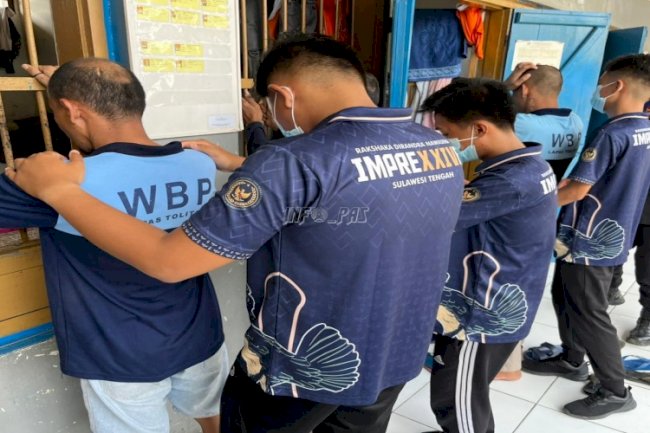 Lapas Tolitoli Razia Blok Hunian, Amankan Sejumlah Barang Terlarang