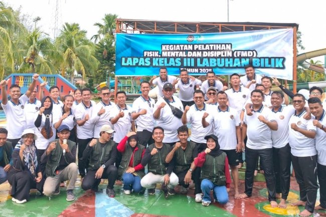 Petugas Lapas Labuhan Bilik Digembleng Pelatihan FMD agar Kuat dan Solid