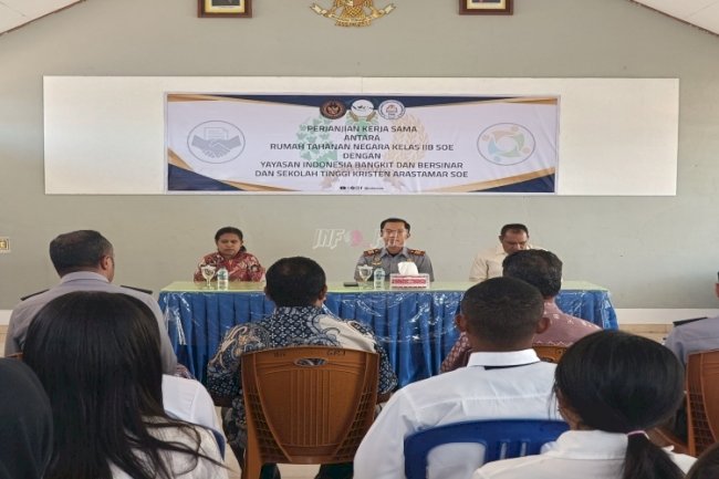 Tingkatkan Pembinaan Warga Binaan, Rutan SoE Sepakati PKS dengan IBS dan STAK Arastamar