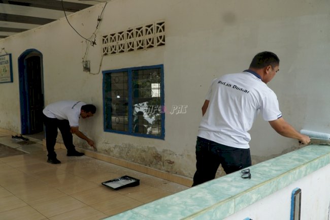 Tingkatkan Sarana Ibadah, Rutan dan Bapas Dumai Lakukan Perbaikan Surau Al Muttaqin 