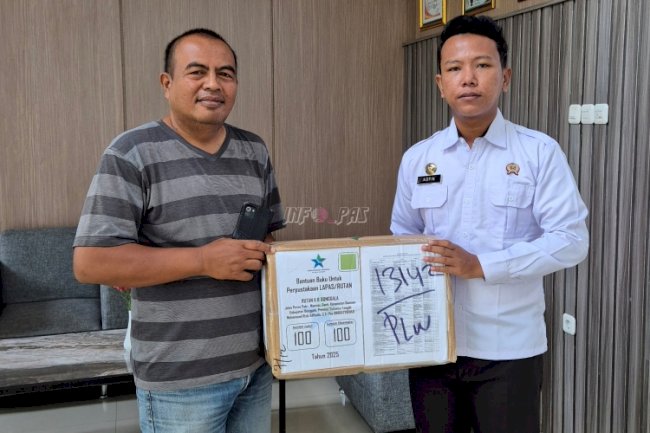 Rutan Donggala Terima 100 Eksemplar Buku dan Perpusnas RI