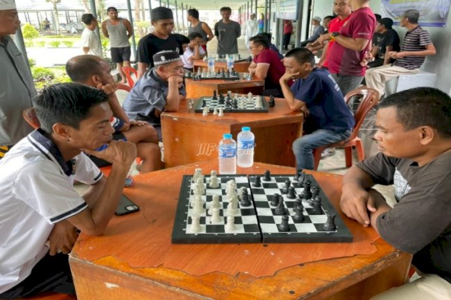 Peringati Hari Bakti Kemenimipas, Lapas Narkotika Karang Intan Gelar Turnamen Catur Kalapas Cup 