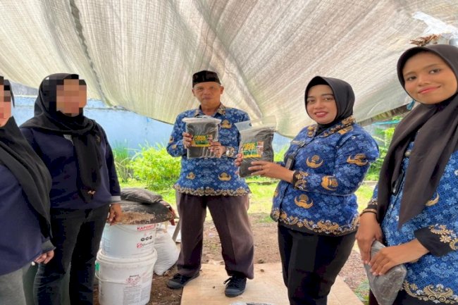 Pupuk Kompos Lapas Perempuan Martapura Dapat Dukungan dari DLH Provinsi Kalsel