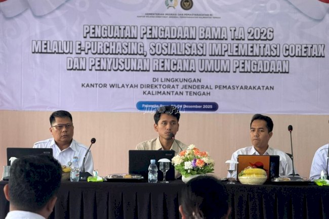 Kanwil Ditjenpas Kalteng Mantapkan Pengadaan Bama 2026 Lewat Penguatan Teknis dan Sosialisasi Coretax