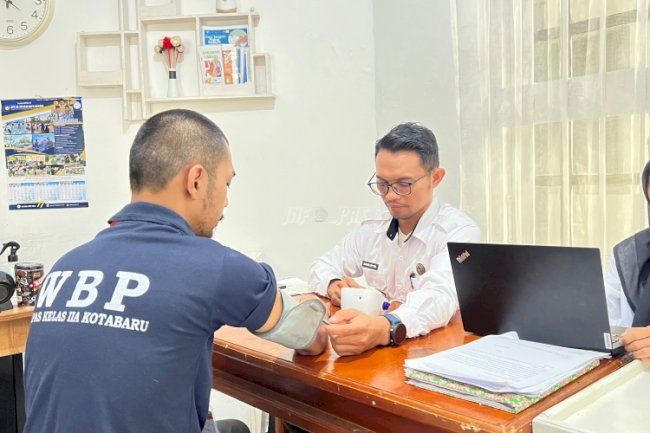 Deteksi Dini, Lapas Kotabaru Cek Kesehatan Awal Warga Binaan Baru 