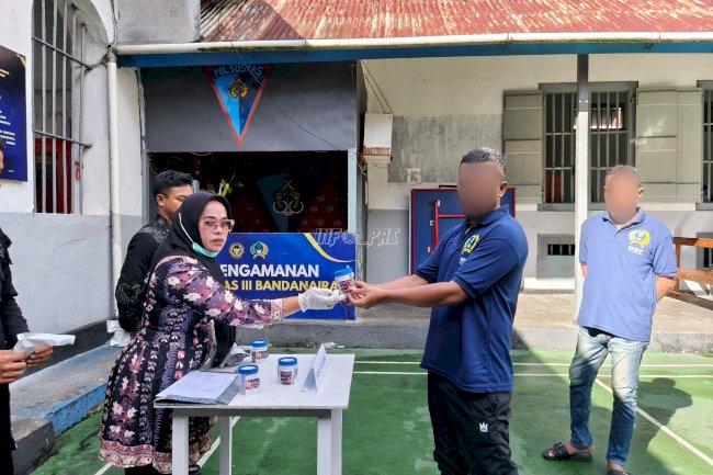 Lapas Bandanaira Gelar Tes Urine Mendadak, Seluruh Peserta Negatif Narkoba