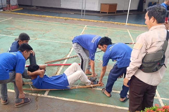 Rutan Pelaihari Gelar Latihan Pramuka, Tingkatkan Disiplin Warga Binaan