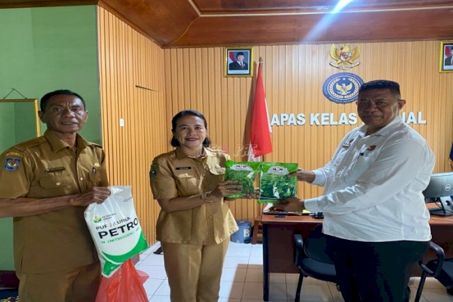 Lapas Tual Terima Bibit dan Pupuk dari Dinas Pertanian Kab. Maluku Tenggara 