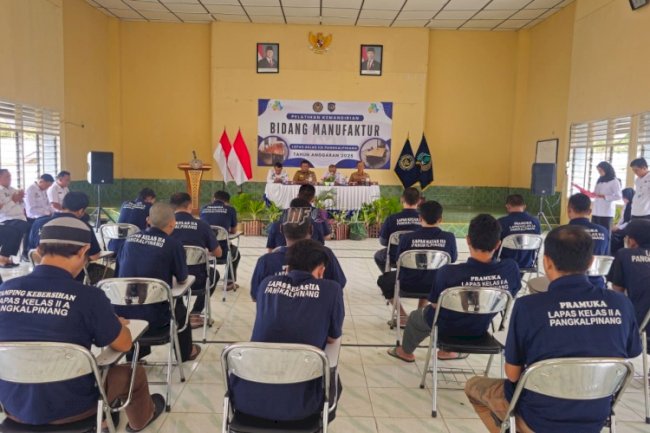 Bekali Warga Binaan, Lapas Pangkalpinang Gelar Pelatihan Kemandirian Bersertifikat