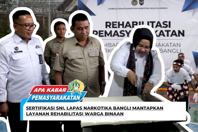 Lapas Narkotika Kelas IIA Bangli menerima audit penilaian Sertifikasi SNI 8807:2022