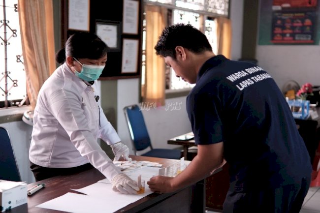 Komitmen Tanpa Kompromi, Lapas Tabanan Perkuat P4GN lewat Tes Urine