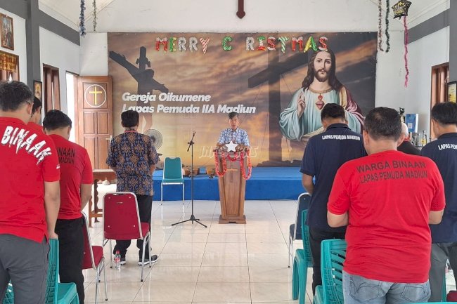 Gandeng Gereja Mater Dei Madiun, Lapas Pemuda Bina Rohani Warga Binaan Kristen dan Katolik