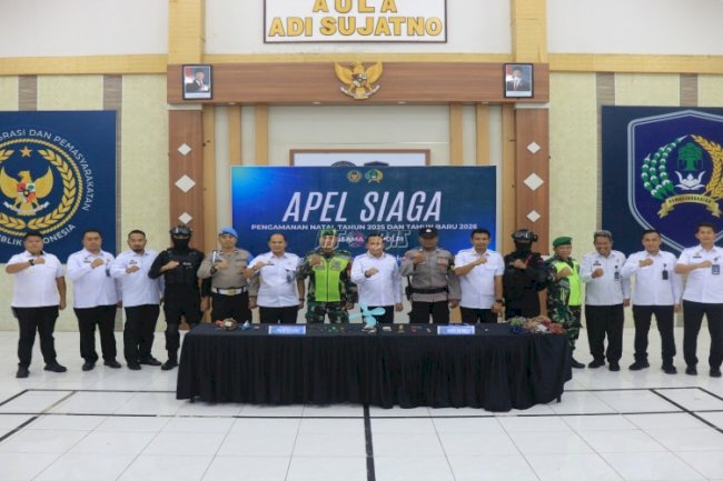 Sambut Nataru, Lapas Pemuda Madiun Gelar Apel Siaga dan Razia Kamar Hunian