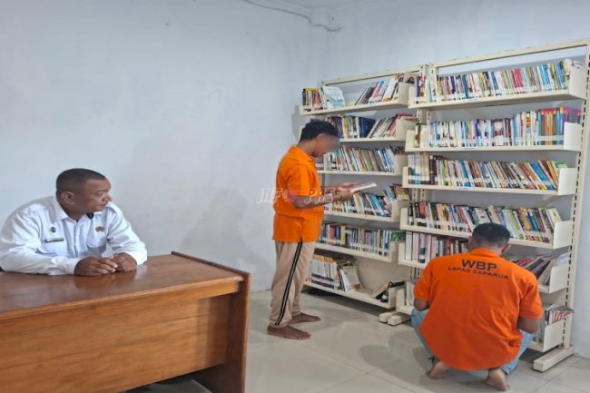 Lapas Saparua Fasilitasi Akses Literasi Perpustakaan Warga Binaan