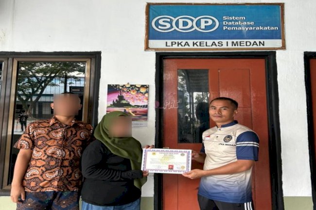 LPKA Medan Dorong Kemandirian Pascapembinaan Anak melalui Penyerahan Sertifikat Pelatihan