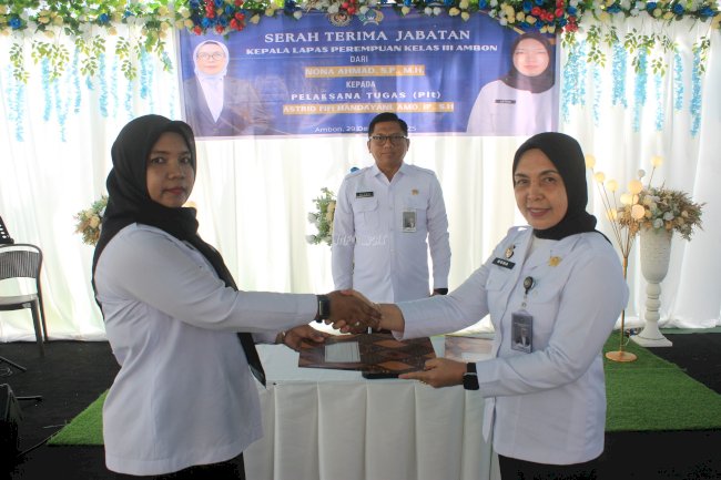 Sertijab Kalapas Perempuan Ambon, Kakanwil Ditjenpas Maluku Pastikan Keberlanjutan Pembinaan