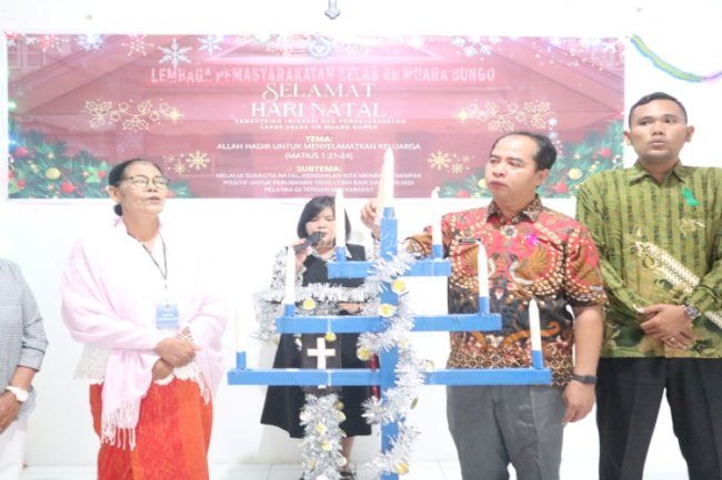 Lapas Muara Bungo Rayakan Natal Bersama Warga Binaan dan Keluarga