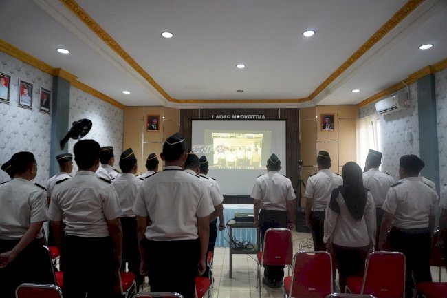 Songsong 2026 dengan Kinerja PRIMA, Lapas Narkotika Karang Intan Ikuti Apel Nasional Kemenimipas