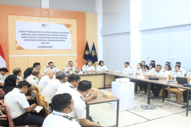 Kanwil Ditjenpas Maluku Susun Rencana Aksi dan Target Kinerja Tahun 2026