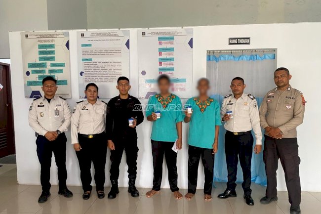 Gandeng Polsek Baguala, LPKA Ambon Tes Urine Petugas dan Anak Binaan