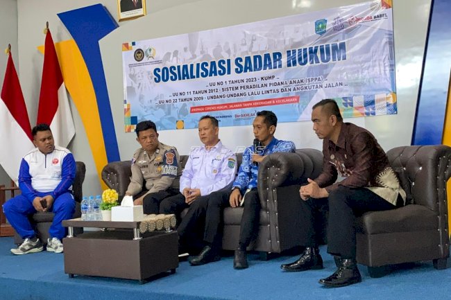 Bapas Tanjungpandan Gandeng Lintas Sektor Sosialisasikan Sadar Hukum bagi Pelajar