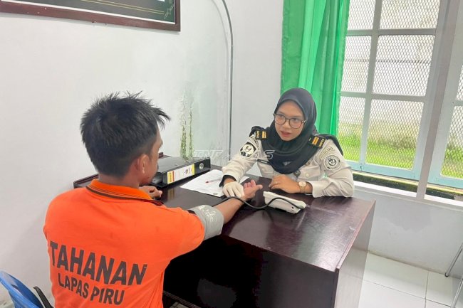 Deteksi Dini Risiko Penyakit, Lapas Piru Laksanakan Skrining Kesehatan Tahanan Baru