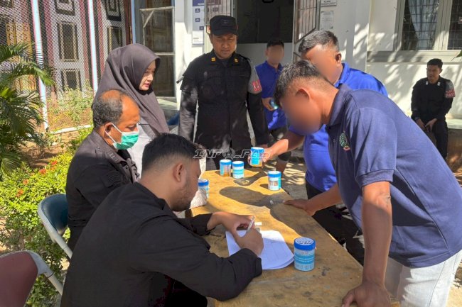 Tes Urine Awal 2026, Lapas Lhoknga Pastikan Pegawai dan Warga Binaan Bebas Narkoba