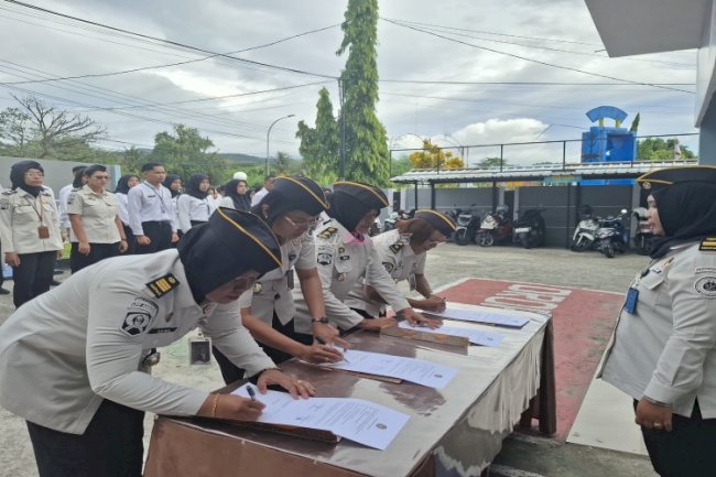 Lapas Perempuan Ambon Pertegas Komitmen lewat Penandatanganan Janji Kinerja Tahun 2026