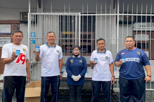 Dukung P4GN, Lapas Kendal Gelar Tes Urine Mandiri