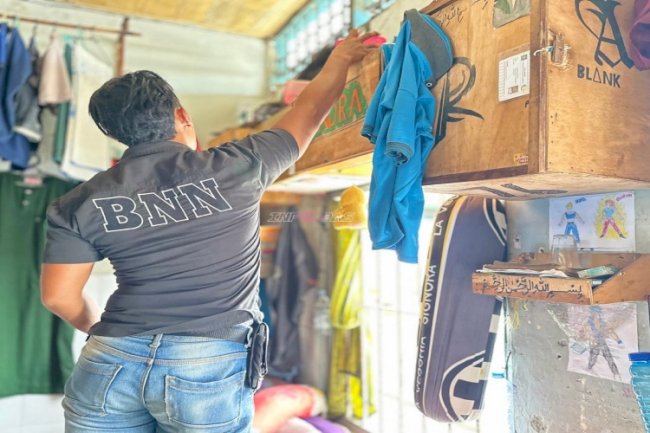  Rutan Rantau Gelar Razia Gabungan bersama BNNK, Kodim, dan Polsek