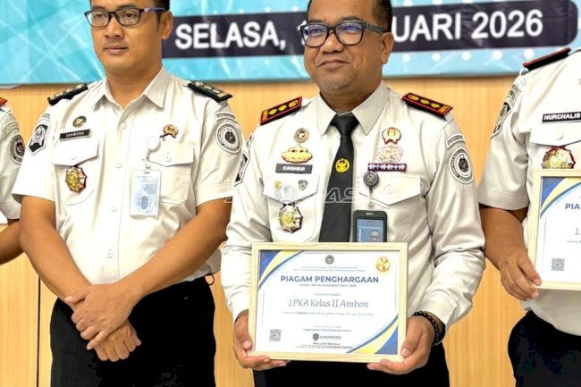 LPKA  Ambon Raih Humas Terbaik II pada Penyusunan Target Kinerja 2026 Pemasyarakatan Maluku