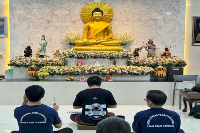 Vihara Ariyasacca Lapas Cipinang Perkuat Pembinaan Rohani lewat Sharing Dharma