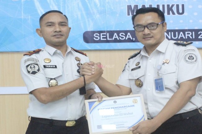 Lapas Wahai Raih Penghargaan UPT Terbaik I Kehumasan Tingkat Kanwil Ditjenpas Maluku