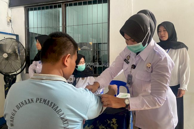 Rutan Pelaihari Gelar Posbindu PTM, 29 Warga Binaan Jalani Skrining Kesehatan